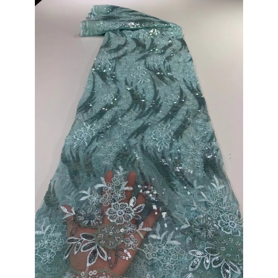 African Lace Fabric With Sequins white 2021 French Lace Fabric Embroidery Nigerian Tulle Lace For Party Dress African Lace Fabric With Sequins white 2021 French Lace Fabric Embroidery Nigerian Tulle Lace For Party Dress