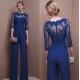 Royal Blue 2021 Plus Size Mother Of Bride Pant Suit 3/4 Lace Sleeve Mother Jumpsuit Chiffon Cocktail Party Evening Dresses Royal Blue 2021 Plus Size Mother Of Bride Pant Suit 3/4 Lace Sleeve Mother Jumpsuit Chiffon Cocktail Party Evening Dresses