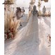 Beading Lace Beach Wedding Gown Tulle Flowers Train V-Neck Sleeveless Zipper Off The Shoulder Split Front/Side Feathers Beading Lace Beach Wedding Gown Tulle Flowers Train V-Neck Sleeveless Zipper Off The Shoulder Split Front/Side Feathers