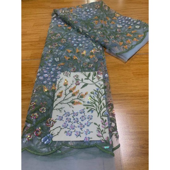 Luxury African Hard Yarn Lace Hand Cut African Lace Fabric Beautiful Nigerian Clothing Sewn Lace Fabric with many sequins Luxury African Hard Yarn Lace Hand Cut African Lace Fabric Beautiful Nigerian Clothing Sewn Lace Fabric with many sequins