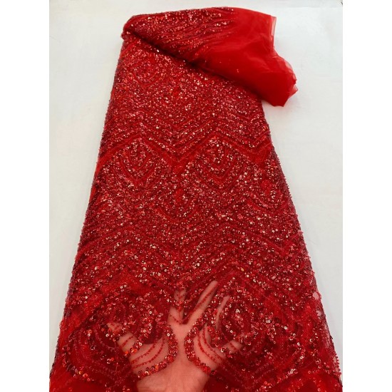 Embroidery Sequence Lace Fabric High Quality Beaded Sequin Africa French Net Mesh Tulle Sequins Wedding Party Lace Fabric Embroidery Sequence Lace Fabric High Quality Beaded Sequin Africa French Net Mesh Tulle Sequins Wedding Party Lace Fabric