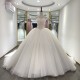 Julia Kui 100% Real Photo Strapless Ball Gown Wedding Dresses 2021 With Rhinestones And Pearls Tulle Skirt Julia Kui 100% Real Photo Strapless Ball Gown Wedding Dresses 2021 With Rhinestones And Pearls Tulle Skirt