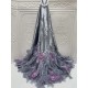 Grey Purple Pink Gold Blue Wine Red Lace Fabric with Chiffon lace African Satin Fabric Silk Material For Women Dress 5 yards