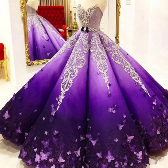 New Arrival Purple Quinceanera Dresses Crystal Beads Sash Butterfly Lace Appliques Engagement Dress Ball Gown Prom Gowns New Arrival Purple Quinceanera Dresses Crystal Beads Sash Butterfly Lace Appliques Engagement Dress Ball Gown Prom Gowns