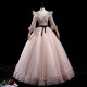 Long Sleeve Quinceanera Dress 2021 Luxury Pink Polka Dots And Feathers Party Dress Sweet Ball Gown Plus Customize Vestidos Long Sleeve Quinceanera Dress 2021 Luxury Pink Polka Dots And Feathers Party Dress Sweet Ball Gown Plus Customize Vestidos