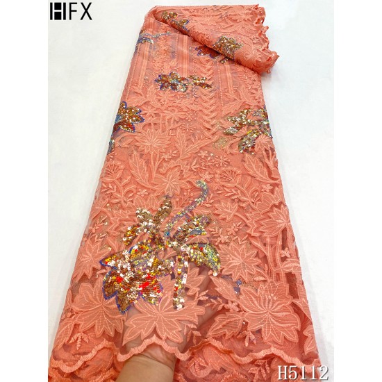 HFX black Sequin African Lace 5 Yards French Net Luxury Embroidery Nigerian Celebration Elegant Inspired Fabric 2021 dress HFX black Sequin African Lace 5 Yards French Net Luxury Embroidery Nigerian Celebration Elegant Inspired Fabric 2021 dress