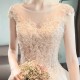 Wedding Dresses Illusion O-Neck Short Backless Sequined Beading Embroidery Tulle Lace Luxury Champagne Women Bridal Gown Wedding Dresses Illusion O-Neck Short Backless Sequined Beading Embroidery Tulle Lace Luxury Champagne Women Bridal Gown