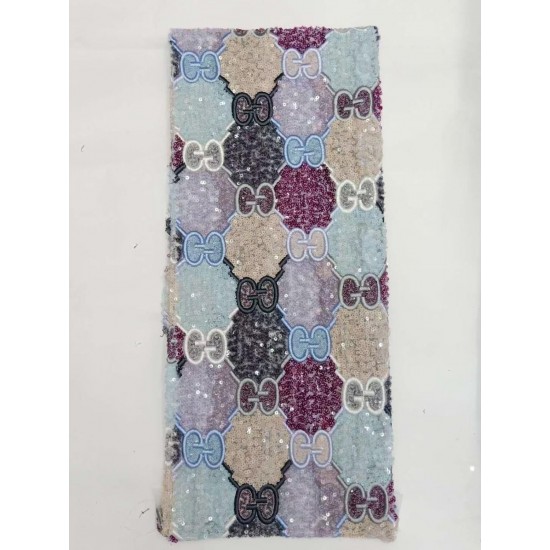 African lace high quality lace fabric 5 yards 2021 latest French fashion color sequined lace fabric HS-033 African lace high quality lace fabric 5 yards 2021 latest French fashion color sequined lace fabric HS-033