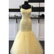 Lace Mermaid Prom Dresses Spaghetti Straps Corset Back Appliques Arabic Evening Runway Dresses Sweep Train Vestidos De Fiesta