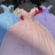 Bling Sequin 16 Quinceanera Dresses with 3D Applique Beads Corset Dress Vestidos De 15 Anos Masquerade xv Dress Lavender Bling Sequin 16 Quinceanera Dresses with 3D Applique Beads Corset Dress Vestidos De 15 Anos Masquerade xv Dress Lavender