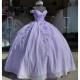Bling Sequin 16 Quinceanera Dresses with 3D Applique Beads Corset Dress Vestidos De 15 Anos Masquerade xv Dress Lavender Bling Sequin 16 Quinceanera Dresses with 3D Applique Beads Corset Dress Vestidos De 15 Anos Masquerade xv Dress Lavender