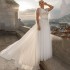 Plus Size Boho Chiffon Wedding Dress Short Sleeve V-Neck A-Line With Belt Large Size Custom Made Bridal Gown Robe De Mariee
