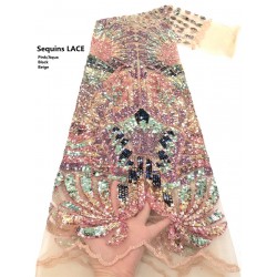 XIYA Green Lace Fabric 2021 High Quality Lace Nigerian Lace Fabric For Women Dress African Tulle Lace With Sequins NI4684