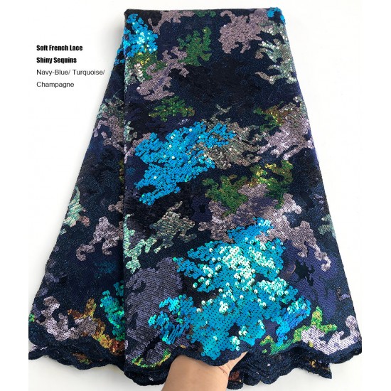 5 Yards Multicolors Sequins French Lace Soft Lurex Embroidery African Tulle Lace Mesh Fabric 5 Yards Multicolors Sequins French Lace Soft Lurex Embroidery African Tulle Lace Mesh Fabric