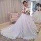 Plus size Lace Appliques Wedding Dresses Long Sleeves Lace Up Back Wedding Gowns Bride Dresses robe de mariee Plus size Lace Appliques Wedding Dresses Long Sleeves Lace Up Back Wedding Gowns Bride Dresses robe de mariee