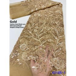 NI.AI French Sequins Lace Fabric 2021 Africa Lace High Quality Lace Fabric Embroidered Tulle Lace Fabric For Wedding NI4635