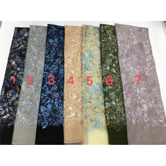 Sparkly Sequins Tulle Lace Latest African Fabric Nigerian French Material With Shinny for Party or Fashion Dress Sparkly Sequins Tulle Lace Latest African Fabric Nigerian French Material With Shinny for Party or Fashion Dress