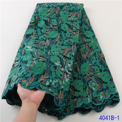 2021 latest new fashion latest Sequins Organza lace Design African Fabric Lace fabrics  for party lace  Sew4041B
