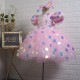 Christening Baby Pink Dresses Pink Sequine Bling Dressess Light Green Sequin Girls Party Pageant Dresses With Headpiece Christening Baby Pink Dresses Pink Sequine Bling Dressess Light Green Sequin Girls Party Pageant Dresses With Headpiece