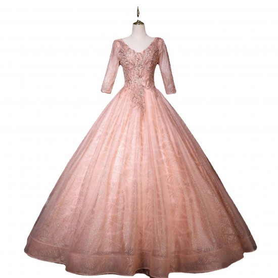 Bling Bling Pink Quinceanera Dresses Party Dress Elegant V-neck Lxuury Lace Ball Gown Classic Vestidos Customize Color Bling Bling Pink Quinceanera Dresses Party Dress Elegant V-neck Lxuury Lace Ball Gown Classic Vestidos Customize Color