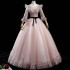 Long Sleeve Quinceanera Dress 2021 Luxury Pink Polka Dots And Feathers Party Dress Sweet Ball Gown Plus Customize Vestidos