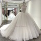 Julia Kui 100% Real Photo Strapless Ball Gown Wedding Dresses 2021 With Rhinestones And Pearls Tulle Skirt Julia Kui 100% Real Photo Strapless Ball Gown Wedding Dresses 2021 With Rhinestones And Pearls Tulle Skirt