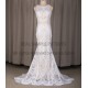 Cut Out Lace Mermaid Wedding Gown Hollow Plus Size Bodycon 2020 Crew Neck Sleeveless Sweep Train Bridal Dress Cut Out Lace Mermaid Wedding Gown Hollow Plus Size Bodycon 2020 Crew Neck Sleeveless Sweep Train Bridal Dress