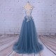 Paolo Sebastian Lace Prom Dresses Sheer Plunging Neckline Appliqued Party Gowns Cheap Sweep Train Tulle Beads Evening Gowns Paolo Sebastian Lace Prom Dresses Sheer Plunging Neckline Appliqued Party Gowns Cheap Sweep Train Tulle Beads Evening Gowns