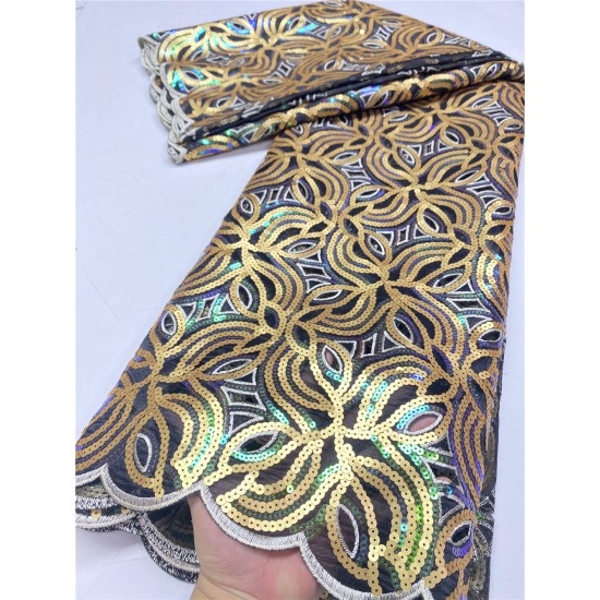 XIYA Luxury Handcut Hole Heavy sequins African Lace Fabric 2021 High Quality Nigerian Women Party Embroidery Lace Fabric XIYA Luxury Handcut Hole Heavy sequins African Lace Fabric 2021 High Quality Nigerian Women Party Embroidery Lace Fabric