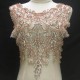 Gold Rhinestone bead applique, heavy bead handmade rhinestone applique for bridal sash, bridal headpiece, one piece Gold Rhinestone bead applique, heavy bead handmade rhinestone applique for bridal sash, bridal headpiece, one piece