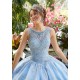 Light Sky Blue Quinceanera Dresses O-Neck Lace Beads Sequins Backless Princess Party Sweet 16 Ball Gown Vestidos De 15 Años Light Sky Blue Quinceanera Dresses O-Neck Lace Beads Sequins Backless Princess Party Sweet 16 Ball Gown Vestidos De 15 Años