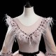 Long Sleeve Quinceanera Dress 2021 Luxury Pink Polka Dots And Feathers Party Dress Sweet Ball Gown Plus Customize Vestidos Long Sleeve Quinceanera Dress 2021 Luxury Pink Polka Dots And Feathers Party Dress Sweet Ball Gown Plus Customize Vestidos