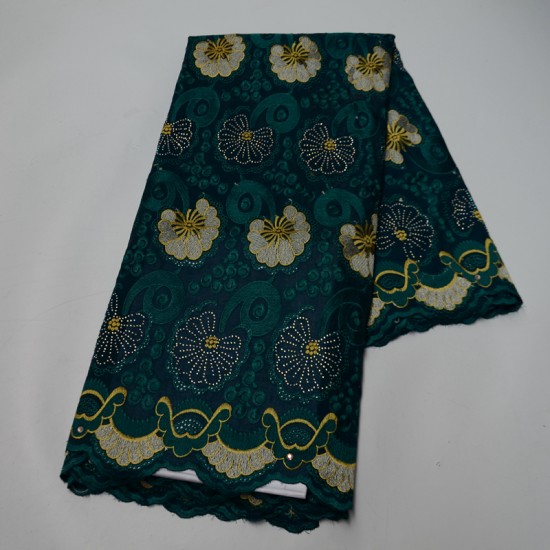5 Yards High quality African Swiss Voile Lace for wedding clothes 100% Cotton Fabric with stones--P893714 5 Yards High quality African Swiss Voile Lace for wedding clothes 100% Cotton Fabric with stones--P893714