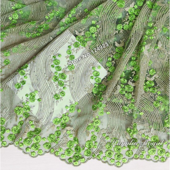 5 yards Lemon green Gold Latest African tulle lace Beaded French fabric Nigerian celebration were with beads stones 5 yards Lemon green Gold Latest African tulle lace Beaded French fabric Nigerian celebration were with beads stones