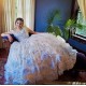 Light Sky Blue Quinceanera Dress Off Shoulder Appliques Sequins Flowers Party Princess 16 Ball Gown Vestidos De 15 Años Light Sky Blue Quinceanera Dress Off Shoulder Appliques Sequins Flowers Party Princess 16 Ball Gown Vestidos De 15 Años