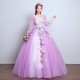 V-neck Quinceanera Dresses Long Sleeve Hand Flower Boho Wedding Party Dress Blue Gala Gowns Vestido De 15 Anos De Debutante V-neck Quinceanera Dresses Long Sleeve Hand Flower Boho Wedding Party Dress Blue Gala Gowns Vestido De 15 Anos De Debutante