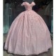 Bling Sequin 16 Quinceanera Dresses with 3D Applique Beads Corset Dress Vestidos De 15 Anos Masquerade xv Dress Lavender Bling Sequin 16 Quinceanera Dresses with 3D Applique Beads Corset Dress Vestidos De 15 Anos Masquerade xv Dress Lavender