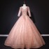 Bling Bling Pink Quinceanera Dresses Party Dress Elegant V-neck Lxuury Lace Ball Gown Classic Vestidos Customize Color