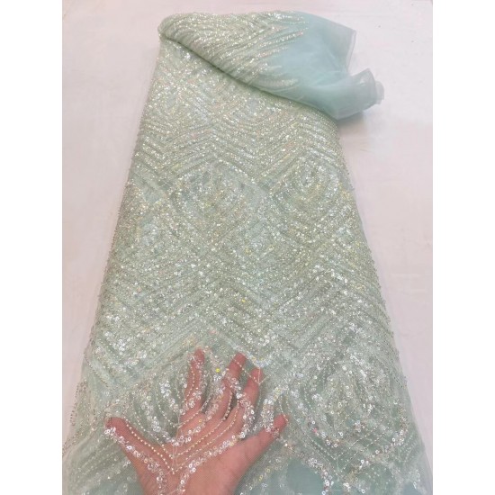 Embroidery Sequence Lace Fabric High Quality Beaded Sequin Africa French Net Mesh Tulle Sequins Wedding Party Lace Fabric Embroidery Sequence Lace Fabric High Quality Beaded Sequin Africa French Net Mesh Tulle Sequins Wedding Party Lace Fabric