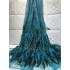 French net Lace with  glued gilliter with feather African Tulle embroidered Lace shining glued gilitter for nice dress