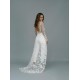 Romantic Wedding Jumpsuit with Long Train 3D Floral Appliques Lace Long Sleeves Outfit Reception Gowns Bridal Pant Suit Romantic Wedding Jumpsuit with Long Train 3D Floral Appliques Lace Long Sleeves Outfit Reception Gowns Bridal Pant Suit