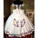 Mexican Embroidered Quinceanera Dresses Off Shoulder Crost Back Ball Gown Sweet 15 Dress Girls Ball Gown Sweet 15 Dress Theme Mexican Embroidered Quinceanera Dresses Off Shoulder Crost Back Ball Gown Sweet 15 Dress Girls Ball Gown Sweet 15 Dress Theme
