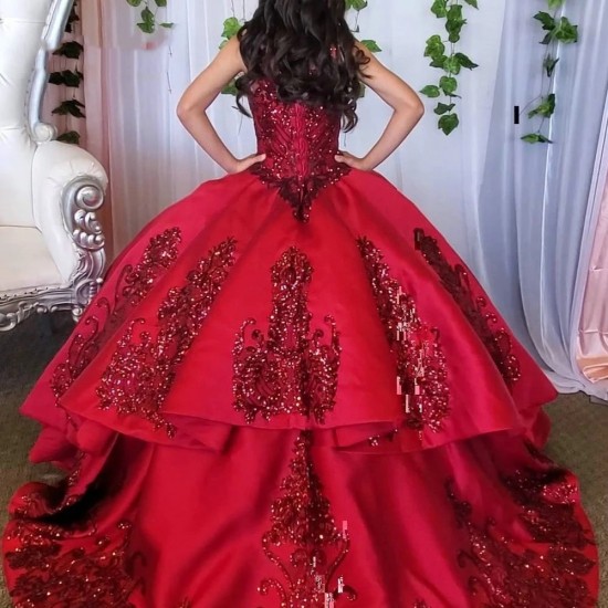burgundy sequins stain Quinceanera Dresses 2021 jewel neck lace-up Girls Birthday Party Gown Sweet 15 16 Dress prom Ball Gown burgundy sequins stain Quinceanera Dresses 2021 jewel neck lace-up Girls Birthday Party Gown Sweet 15 16 Dress prom Ball Gown