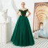 Off Shoulder A-Line Prom Dresses Beading Tulle Floor Length Custom Made Lace Up Back Women Evening Party Gowns Plus Size