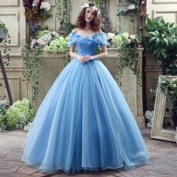 Quinceanera Dress With Train Vestidos 2021 New Elegant Party Prom Ball Gown Off The Shoulder Quinceanera Dresses Robe De Bal